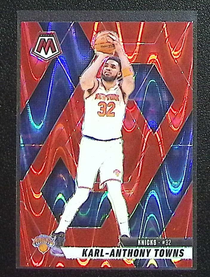 Karl Anthony-Towns Red Seismic /299 2024-25 Mosaic #97 New York Knicks (1 of 2)
