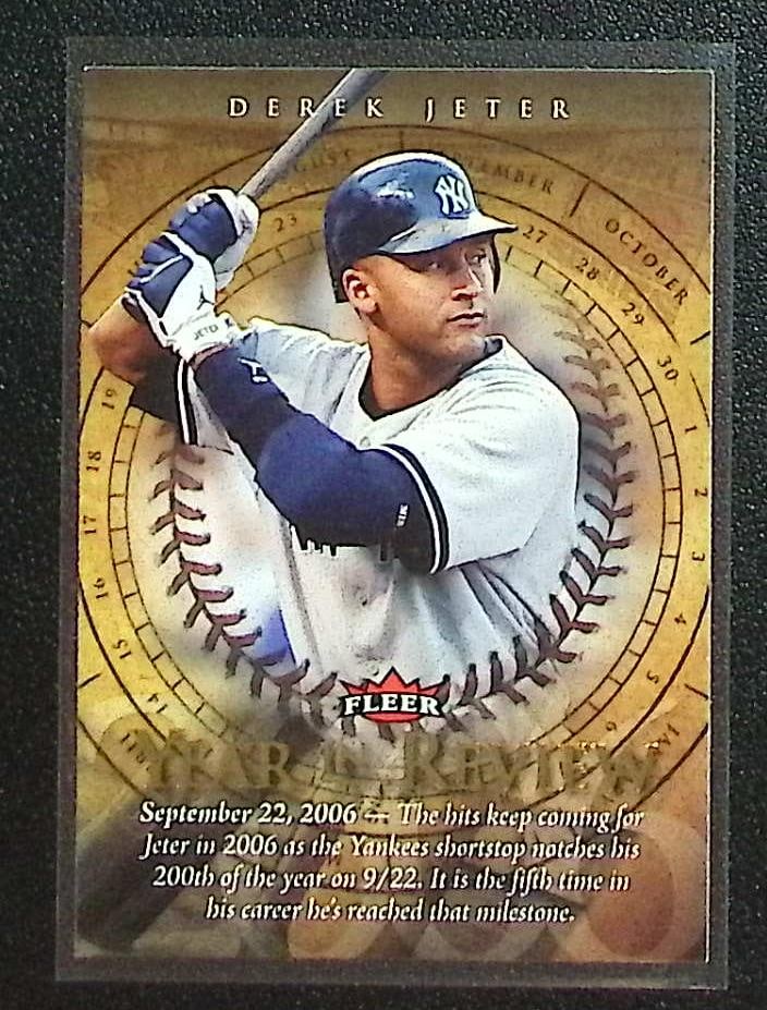 Derek Jeter Year In Review 2007 Fleer #YR-DJ New York Yankees (1 of 2)