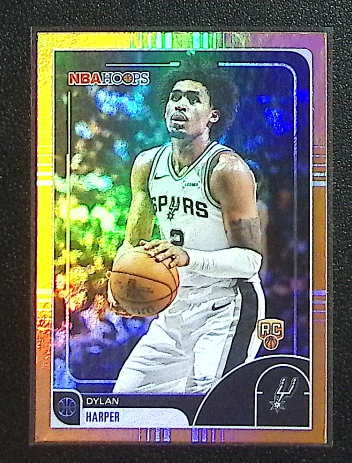 Dylan Harper Rookie Card Orange Foil 2025-26 Topps NBA Hoops #7 San Antonio Spurs: Topps Basketball NBA Trading & Sports Cards, Sports Cards for Sale Near Me, Chrome, Refractor, SP, SSP, Valuable Auction Memorabilia Lots Sold On Line, NBA Championship & Hall of Fame Player Cards
