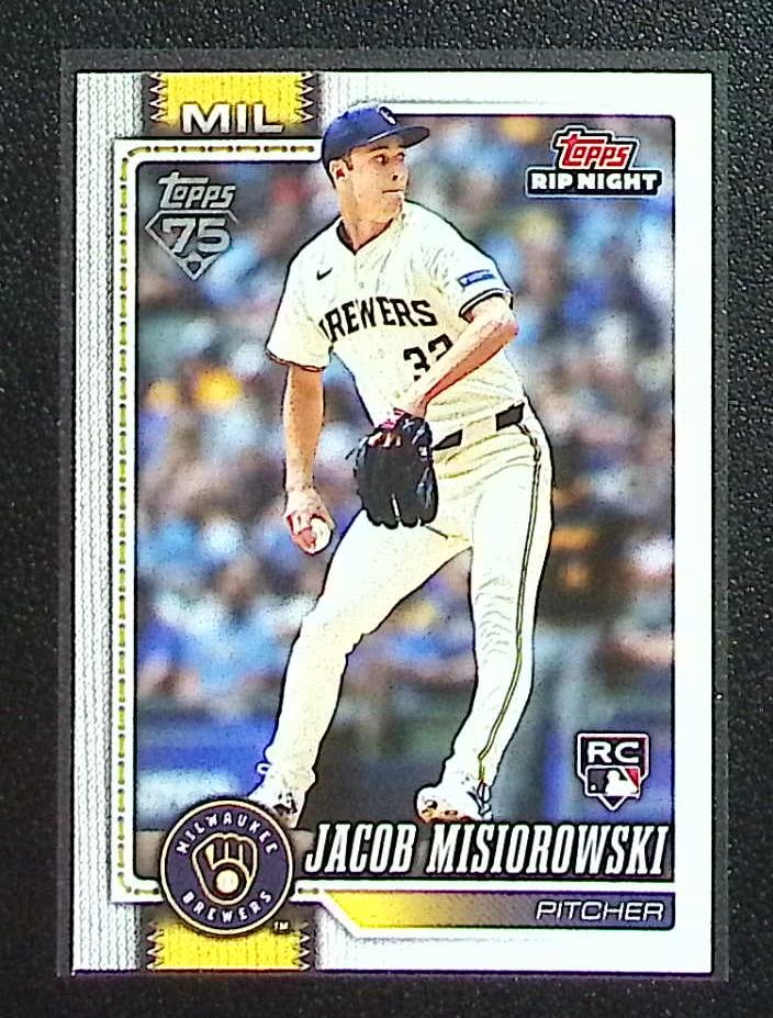 Jacob Misiorowski Rookie Card 2026 Topps Hobby Rip Night #BB25 Milwaukee Brewers (1 of 2)