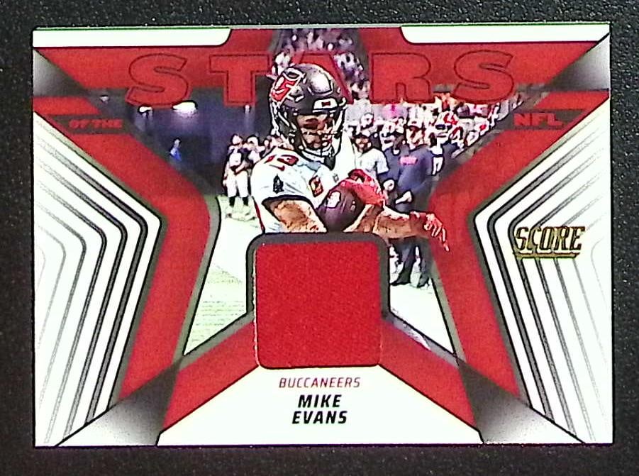 Mike Evans Patch 2025 Panini Score #SNJ-MES Tampa Bay Buccaneers: Panini Select, Prizm, Mosaic, Contenders, Zenith, Phoenix, Illusions, Absolute, Rookie NFL Sports Trading Cards, SP, SSP, Cards, Football Cards for Sale Near Me, Superbowl & Hall of Fame Player Cards,