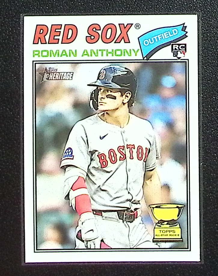 Roman Anthony Rookie Card 2026 Topps Heritage #86 Boston Red Sox: Topps Baseball MLB Trading & Sports Cards, Sports Cards for Sale Near Me, World Series & Hall of Fame Players Memorabilia, Refractors, X-Fractors, Numbered, SP, SSP, Valuable Auction Memorabilia Lots 