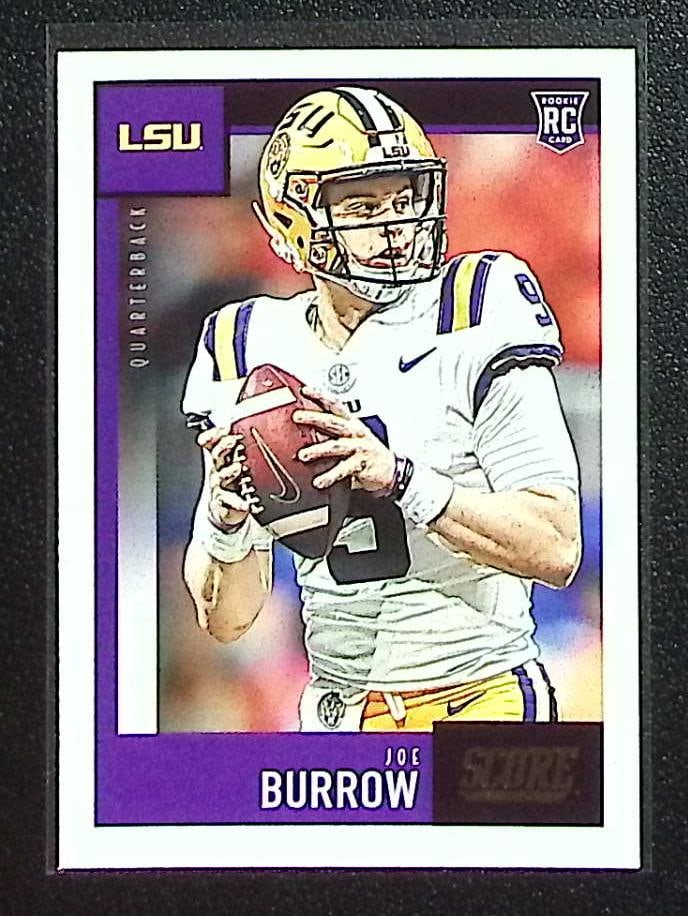 Joe Burrow Rookie Card 2020 Panini Score #360 LSU Tigers, Cincinnati Bengals: Panini Select, Prizm, Mosaic, Contenders, Zenith, Phoenix, Illusions, Absolute, Rookie NFL Sports Trading Cards, SP, SSP, Cards, Football Cards for Sale Near Me, Superbowl & Hall of Fame Player Cards,