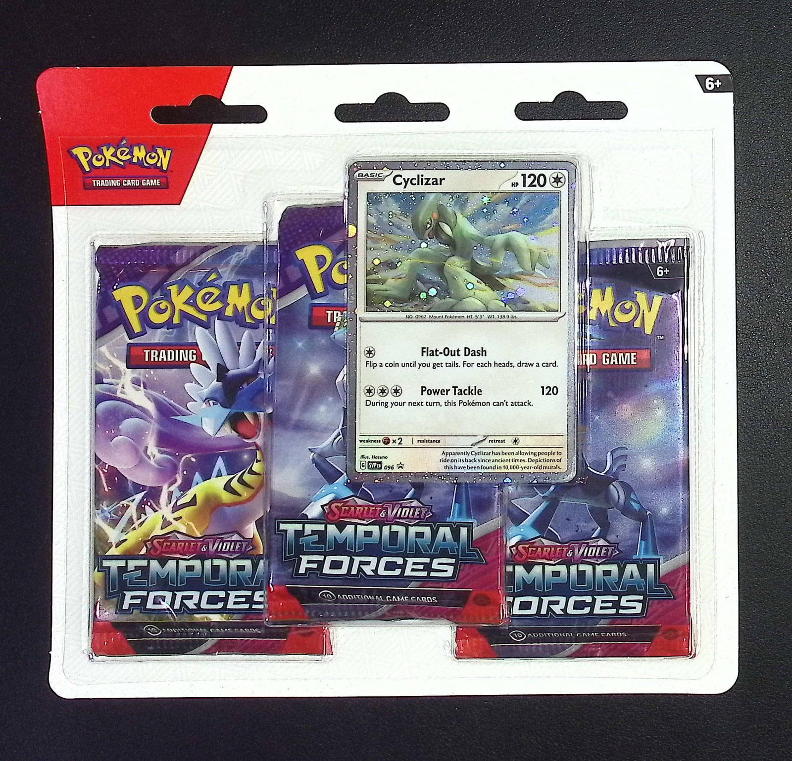 2024 Pokemon Scarlet & Violet Temporal Forces Blister Booster Hanger of 3 Packs: Pokemon Trading Card Game Cards, Charizard, Pikachu, Mewto, EX, Referse Holo, Holo Rare Cards, Secret Rare Cards, Full Art Cards, Evee, 3 Stars Ultra Rare Cards, Double Rare, Illustration Rare, Specia