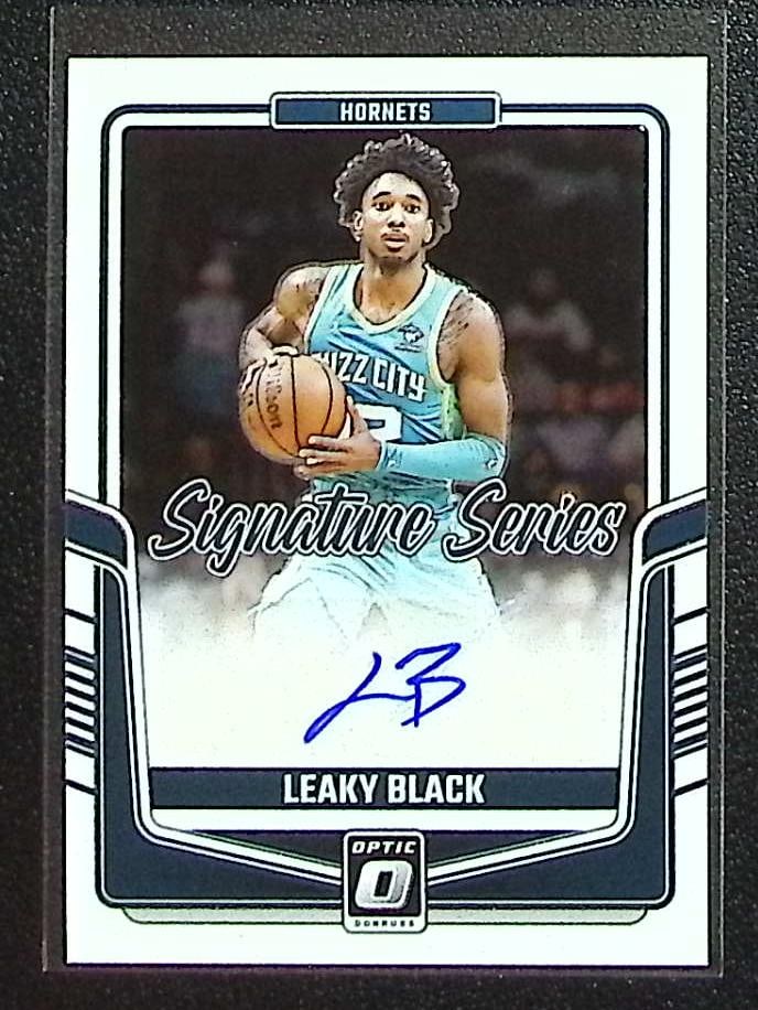 Leaky Black Auto 2024-25 Donruss Optic #SS-LKB Charlotte Hornets: Donruss Basketball NBA Sports & Trading Cards, SP, SSP, NBA Championship & Hall of Fame Player Cards, Valuable Auction Memorabilia Lots Sold On Line, Sports Cards for Sale Near Me