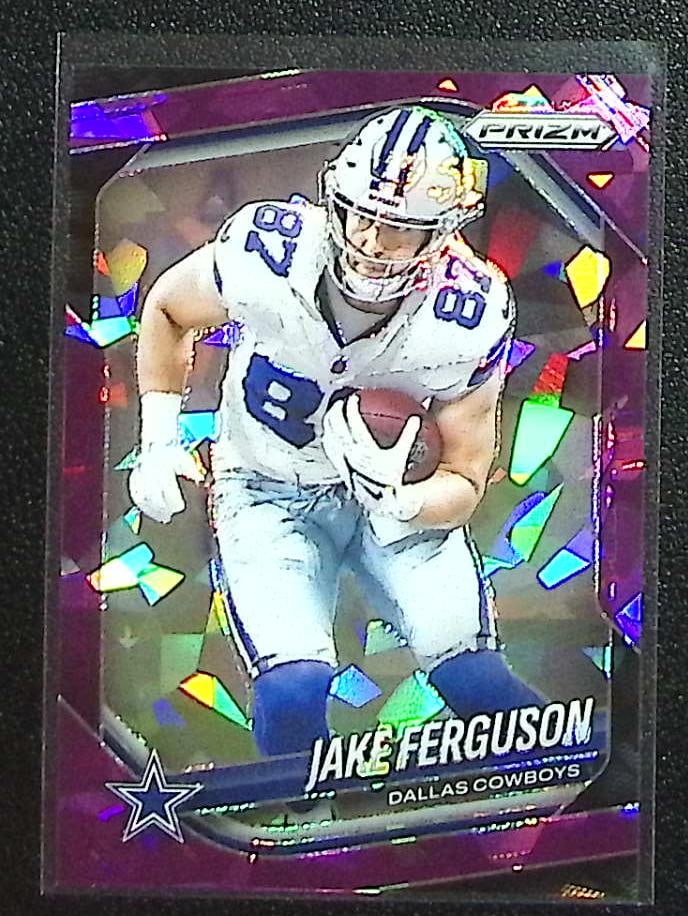 Jake Ferguson Purple Ice /225 2025 Panini Prizm #36 Dallas Cowboys (1 of 2)