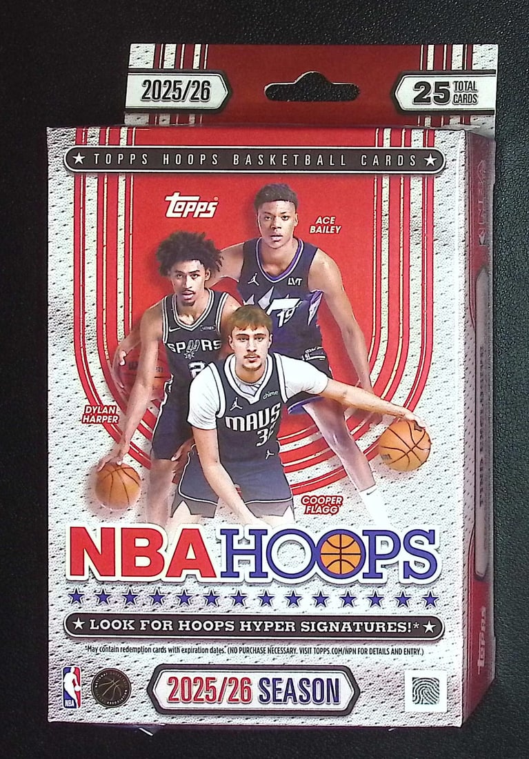 2025 Topps NBA Hoops Basketball HANGER BOX: Cooper Flagg & Kon Kneuppel Rookie Cards: Cooper Flagg & Kon Kneuppel Rookie Cards. Topps Basketball NBA Trading & Sports Cards, Rookie Cards in this set are Cooper Flagg, Dylan Harper, Ace Bailey, V J Edgecombe, Kon Knueppel , Autographs, Si
