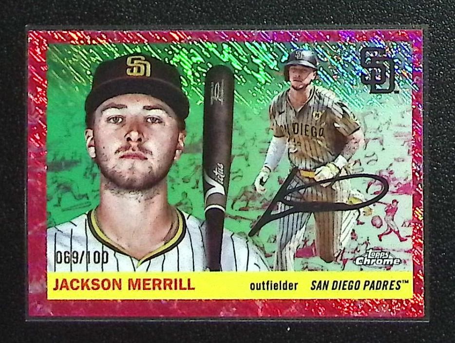 Jackson Merrill Toile Cream/Fuschia Shimmer /100 2025 Topps Chrome Platinum #123 (1 of 2)