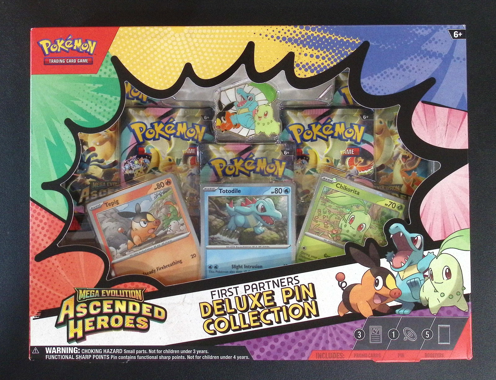Pokemon Mega Evolution Ascended Heroes 1st Partners Deluxe Pin Collection: 5 Booster Packs (1 of 2)