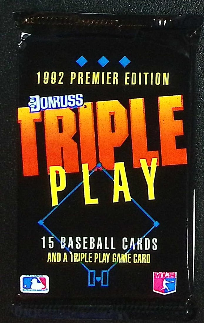 1992 Donruss Vintage PREMIER EDITION TRIPLE PLAY Baseball Card Retail Box Wax Pack (1 of 1)
