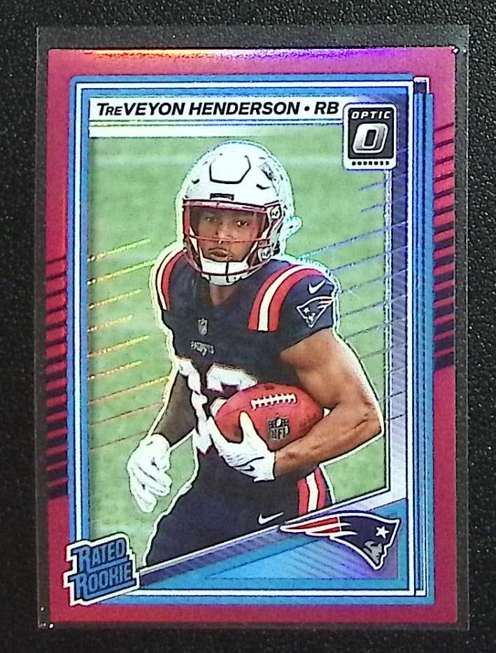 TreVeyon Henderson Rookie Card Pink Prizm 2025 Donruss Optic #248 Patriots (1 of 2)