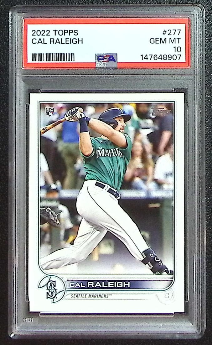 Cal Raleigh Rookie Card 2022 Topps #277 PSA 10 Seattle Mariners (1 of 2)