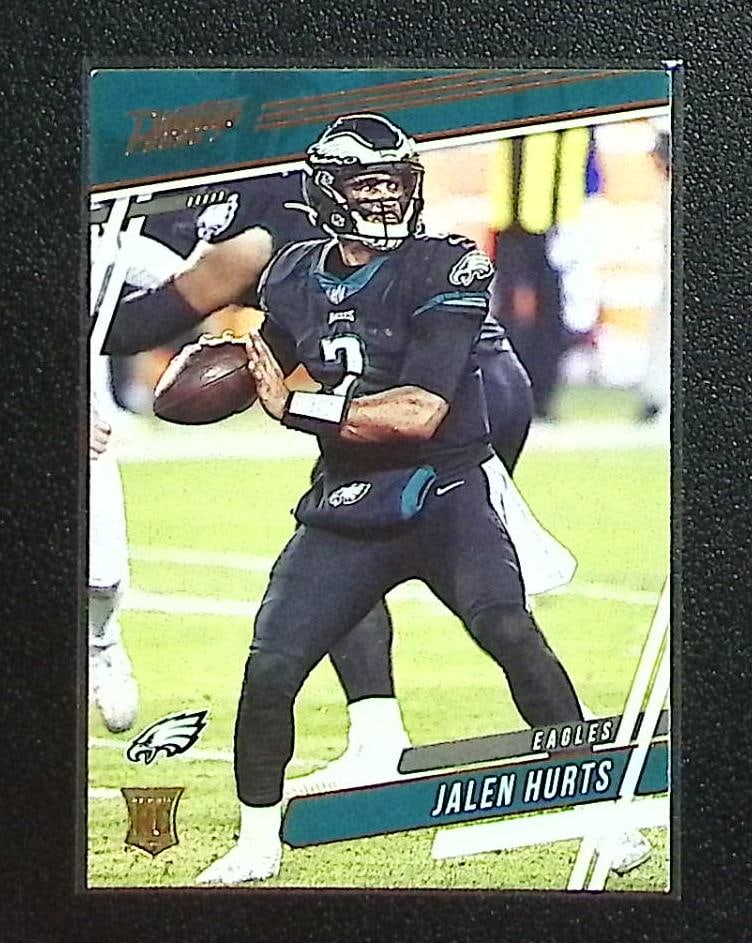 Jalen Hurts Rookie Card 2020 Panini Chronicles Prestige #310 Philadelphia Eagles: Panini Select, Prizm, Mosaic, Contenders, Zenith, Phoenix, Illusions, Absolute, Rookie NFL Sports Trading Cards, SP, SSP, Cards, Football Cards for Sale Near Me, Superbowl & Hall of Fame Player Cards,