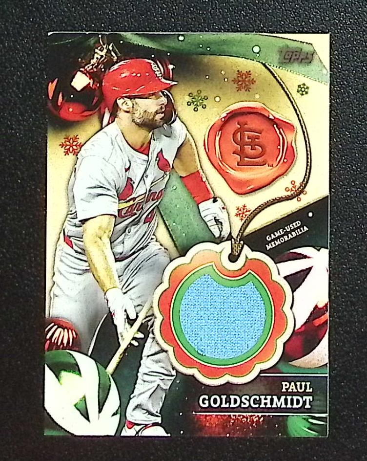 Paul Goldschmidt Game Used Patch 2024 Topps Holiday #RC-PG St. Louis Cardinals (1 of 2)