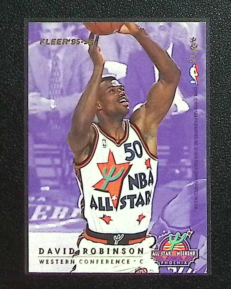 David Robinson/Patrick Ewing Two Sided Card 1995-96 Fleer #9: Fleer Vintage Basketball NBA Trading & Sports Cards, NBA Championship & Hall of Fame Player Cards, Valuable Auction Memorabilia Lots Sold On Line, Old Sports Cards for Sale Near Me