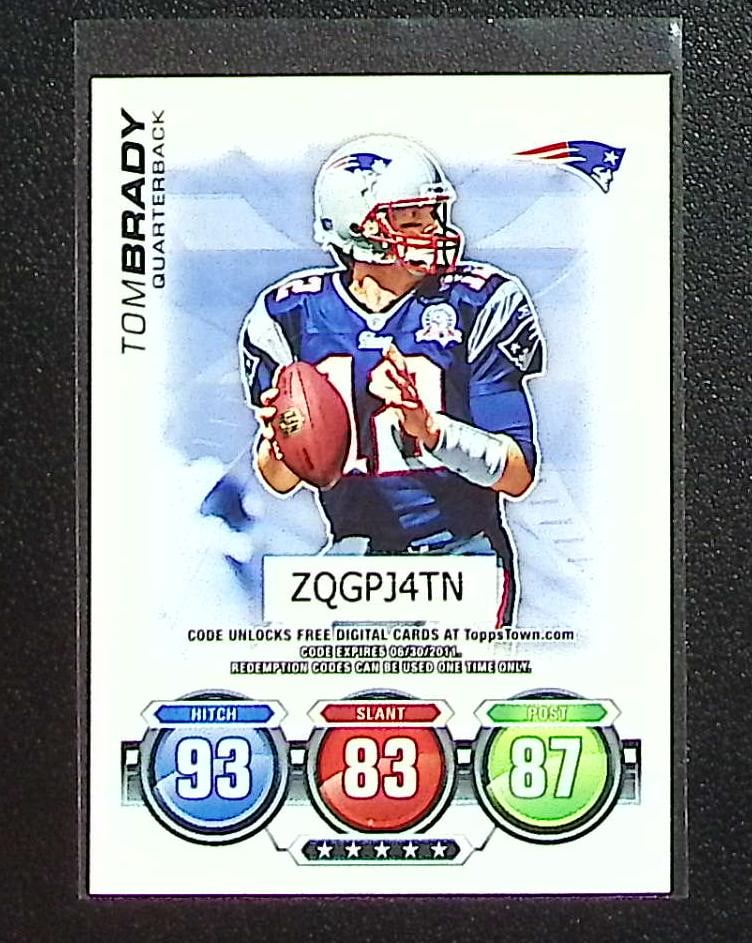 Tom Brady 2010 Topps Attax #NNO New England Patriots (1 of 2)