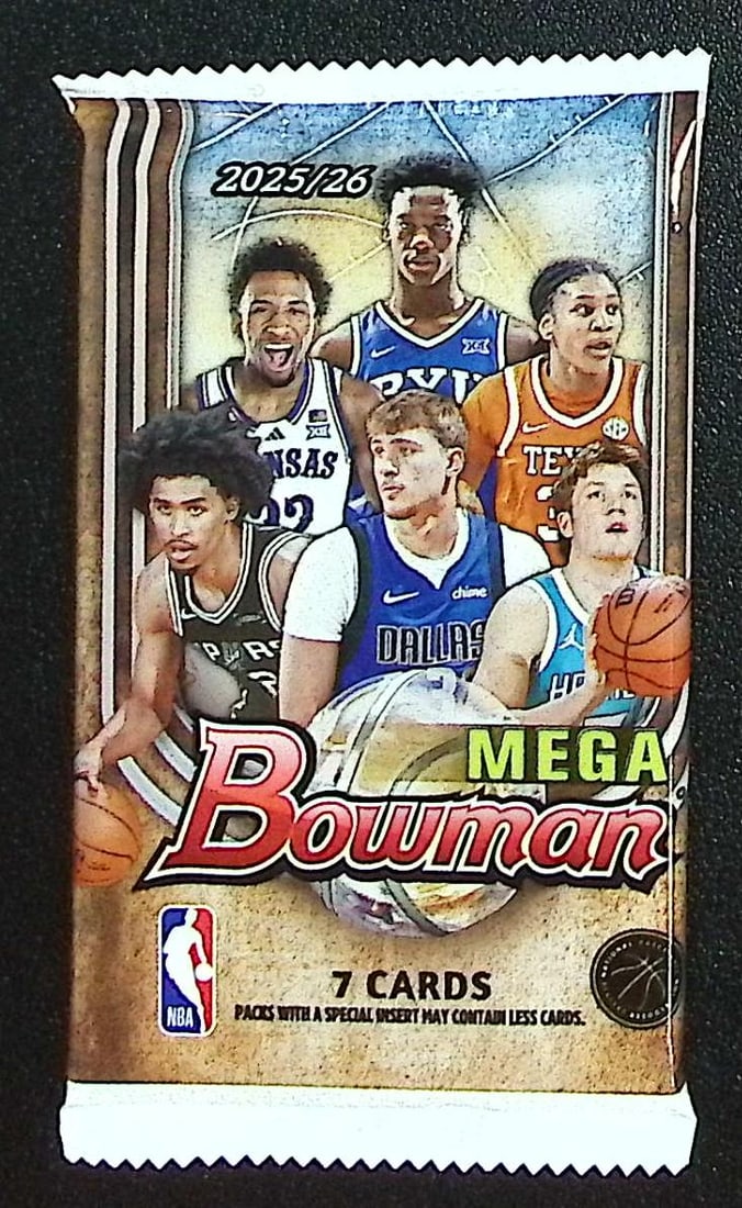 2025-26 Bowman Basketball Mega Box Pack - Cooper Flagg & Kon Knueppel Rookie Cards: Bowman Basketball NBA Trading & Sports Cards, Sports Cards for Sale Near Me, Champion and Hall of Fame Players, Auction Lots for Sale On Line