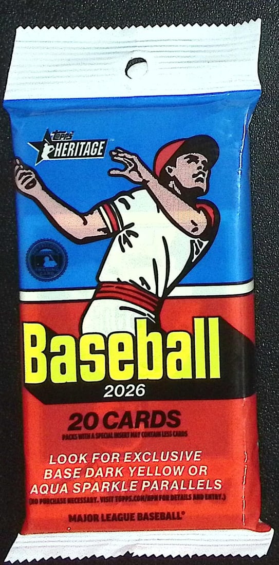 2026 Topps Heritage Series 1 Baseball HANGER VALUE FAT PACK (1 of 1)
