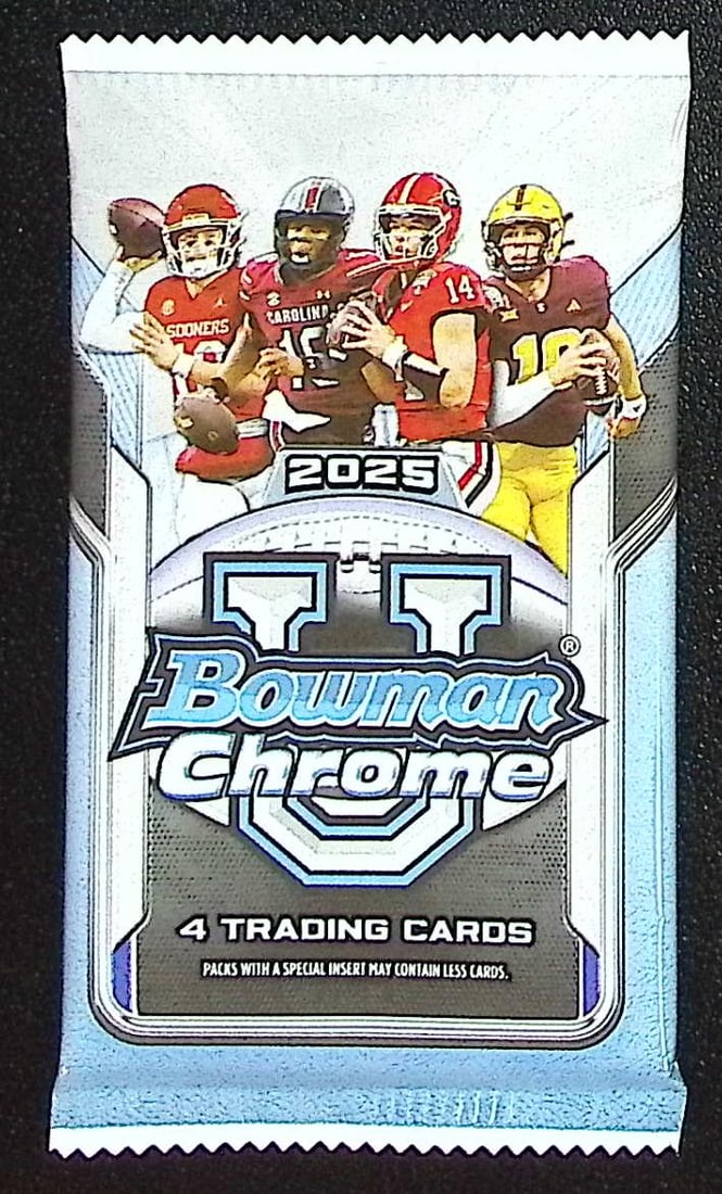 2025 Bowman Chrome U Football Cards BLASTER BOX PACK Sports Cards NFL Trading Cards (1 of 1)