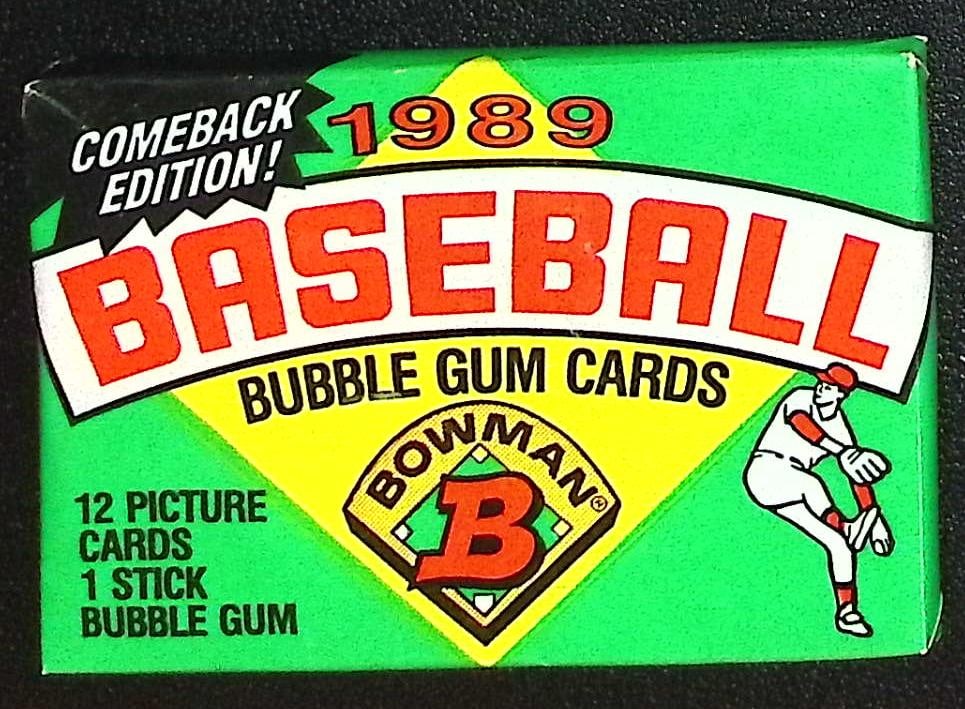 1989 Bowman Vintage Baseball Cards Retail Box Wax Pack Sports Cards MLB Trading Cards (1 of 1)