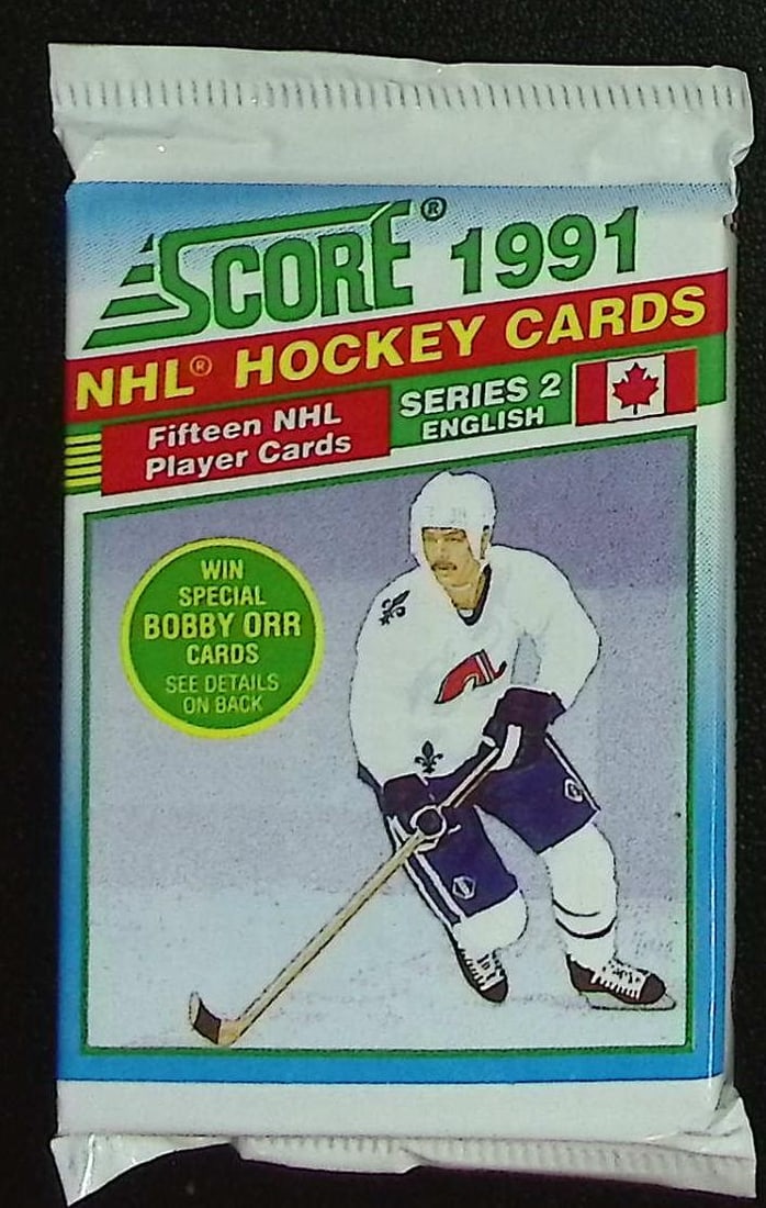 1991 Score Series 2 ENGLISH EDITION Vintage Hockey Cards Retail Box Pack Sports Cards: Score Vintage Hockey NHL Trading & Sports Cards, Brett Hull, Ray Bourque, Patrick Roy, Mario Lemieux, Wayne Gretzky, Old Sports Cards for Sale Near Me, Stanley Cup & Hall of Fame Players, Valuable