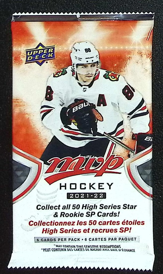 2021-22 Upper Deck MVP Hockey Cards High Series HOBBY BOX PACK Sports Cards: Upper Deck MVP Hockey NHL Trading & Sports Cards, Rookie SP Cards, Stanley Cup & Hall of Fame Players, Connor McDavid, Alex Ovechkin, Sports Cards for Sale Near Me, Auction Memorabilia Lots For Sale