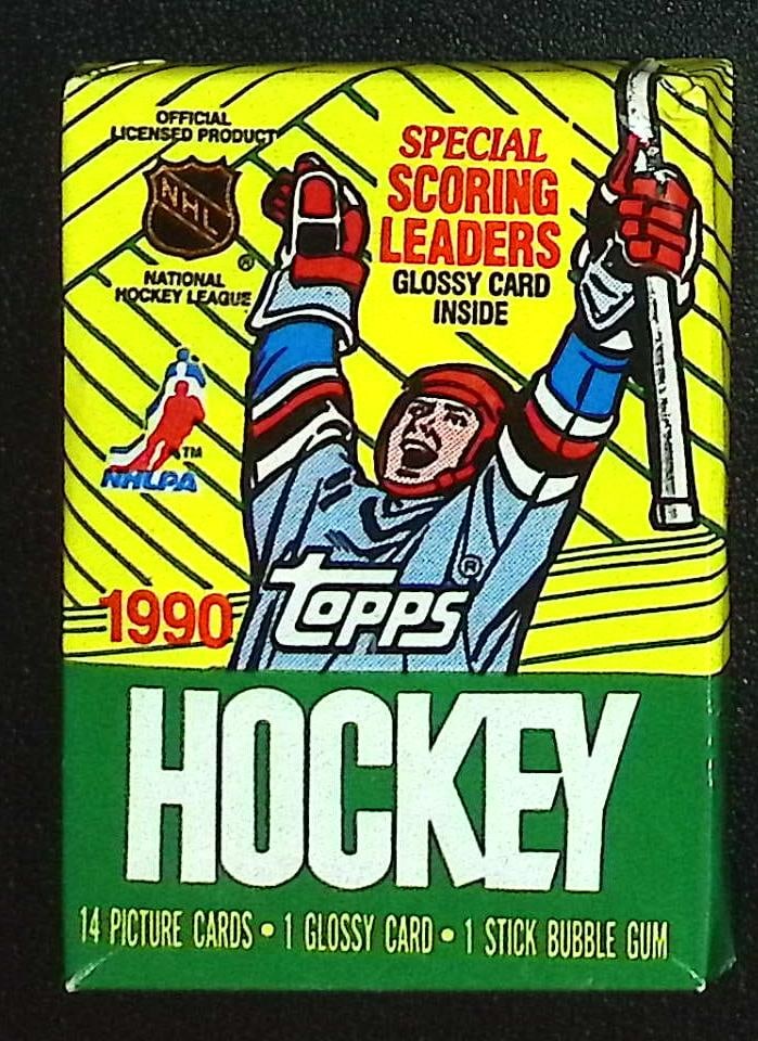 1990 Topps Vintage Hockey Cards Retail Box Wax Pack Sports Cards Wayne Gretzky: 1990 Topps Vintage Hockey Card Retail Box Wax Pack, Sports Cards, Brett Hull, Ray Bourque, Patrick Roy, Mario Lemieux, Wayne Gretzky, NHL Trading Cards, Stanley Cup, NHL Hall of Fame Player Trading
