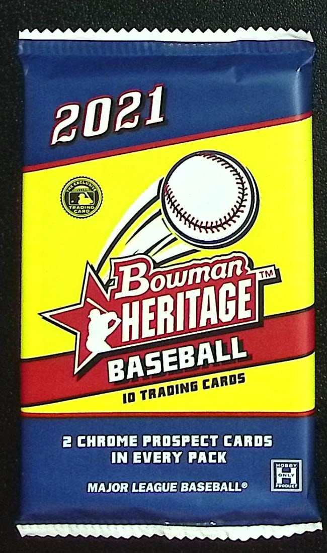 2021 Bowman HERITAGE SERIES 1 Baseball HOBBY BOX PACK, Sports Cards, MLB Trading Cards: Bowman Baseball MLB Trading & Sports Cards, World Series & Hall of Fame Players, Auction Lots for Sale On Line, Rookie & Prospect Cards, Refractors, Numbered, SSP, SP