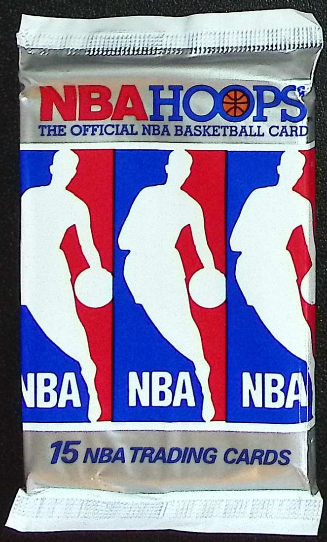 1990 NBA Hoops SERIES 1 Vintage Basketball Cards Retail Box Pack New Factory Sealed: Vintage Valuable Basketeball NBA Trading & Sports Cards Sold On Line, Michael Jordan, Chicago Bulls, David Robinson Rookie Card, Shawn Kemp Rookie Card, Magic Johnson, Larry Bird, Tim Hardaway RC,