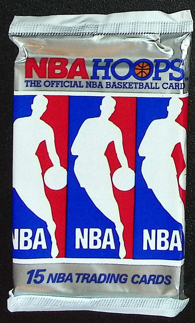 1990 NBA Hoops SERIES 1 Vintage Basketball Cards Retail Box Pack New Factory Sealed: Vintage Valuable Basketeball NBA Trading & Sports Cards Sold On Line, Michael Jordan, Chicago Bulls, David Robinson Rookie Card, Shawn Kemp Rookie Card, Magic Johnson, Larry Bird, Tim Hardaway RC,