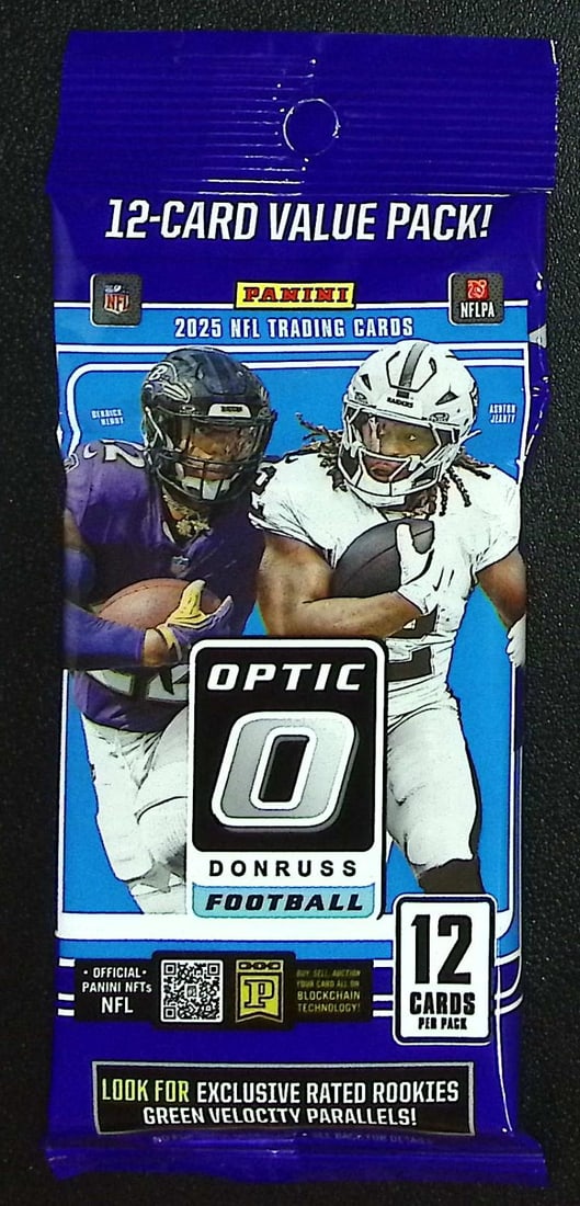 2025 Donruss Optic Football Card HANGER VALUE PACK - Jaxson Dart, Tyler Shough Rookie Cards (1 of 1)