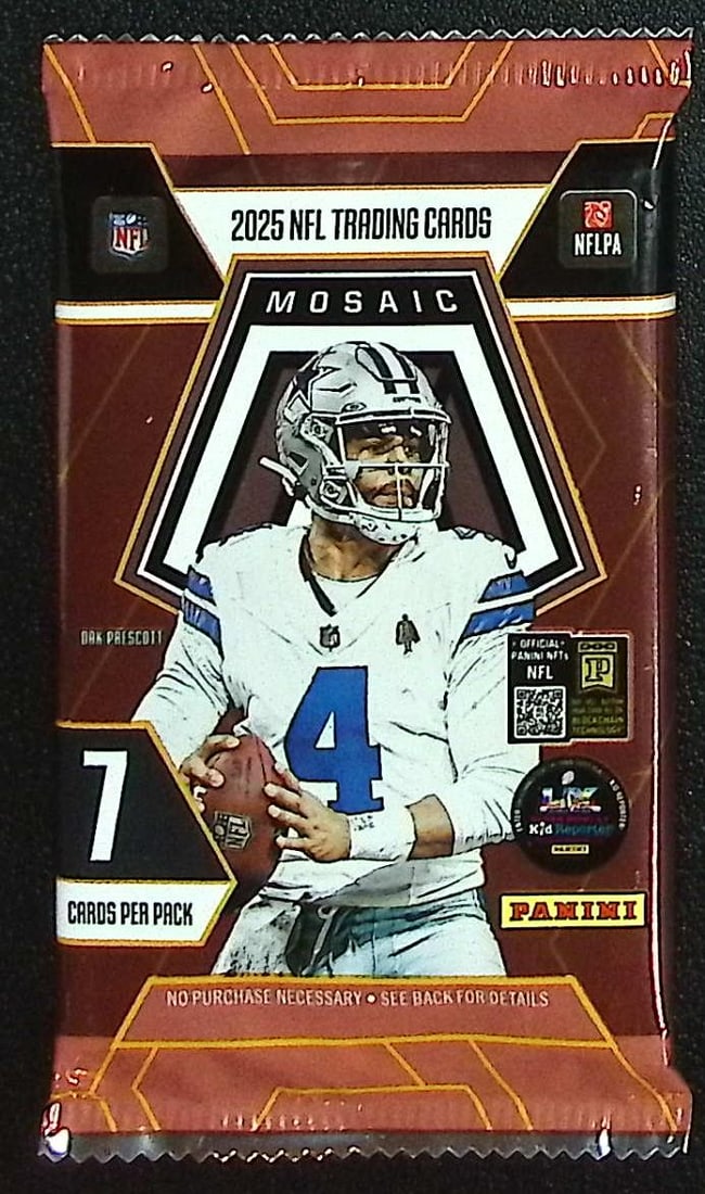 2025 Panini Mosaic Football MEGA BOX PACK - Jaxson Dart, Cam Skattebo, Emeka Egbuka, Ashton Jeanty,: Panini Rookie Football NFL Trading & Sports Cards, Rookie Cards in This Set are Jaxson Dart, Cam Ward, Shedeur Sanders, Cam Skattebo, Travis Hunter, Football & Sports Cards for Sale Near Me, Silver, W