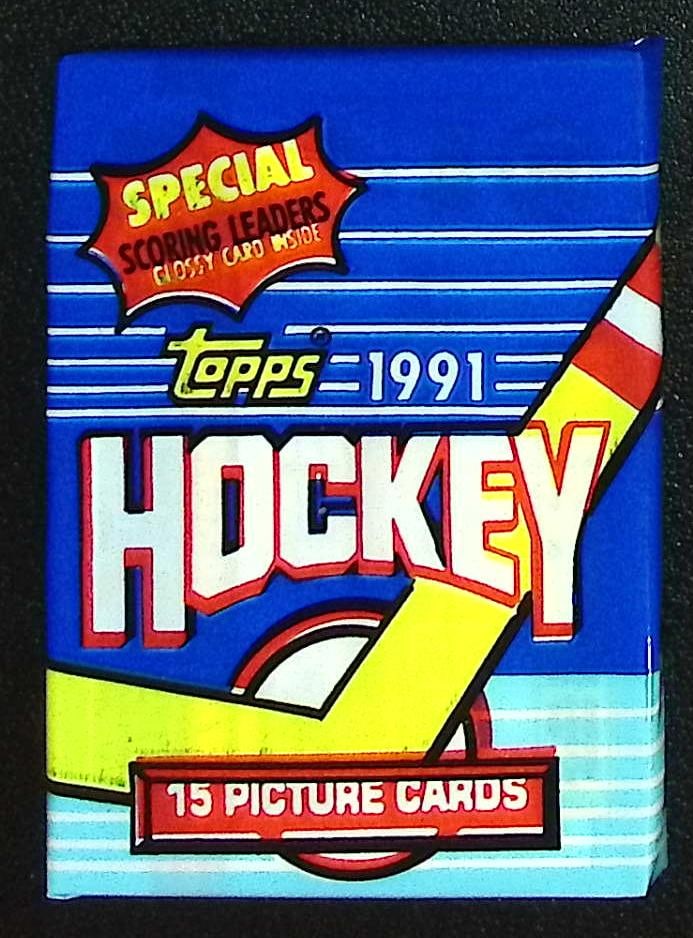 1991 Topps Hockey Card Retail Box Wax Pack Sports Cards (1 of 1)