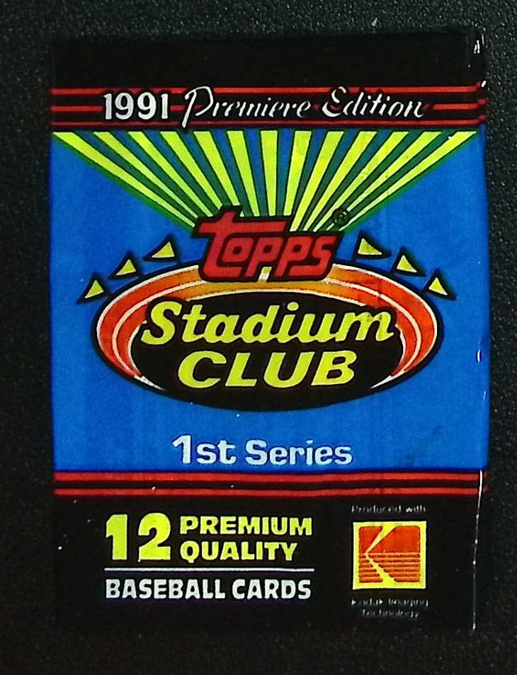 1991 Topps Stadium Club Series 1 Premier Edition Vintage Baseball Retail Box Wax Pack: Vintage Valuable Topps Baseball MLB Trading & Sports Cards, Robin Yount, George Brett, Rickey Henderson, Nolan Ryan, Old Sports Cards for Sale Near Me, World Series & hall of Fame Players, Auction Mem