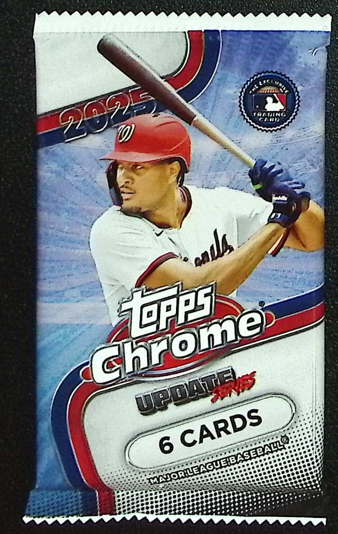 2025 Topps Chrome Update Series Baseball Cards MEGA BOX PACK Sports Cards James Wood Rookie Card (1 of 1)