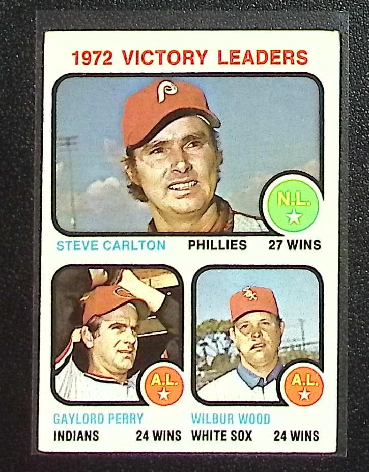 Carlton/Perry/Wood 1973 Topps #66 Vintage Baseball Card (1 of 2)