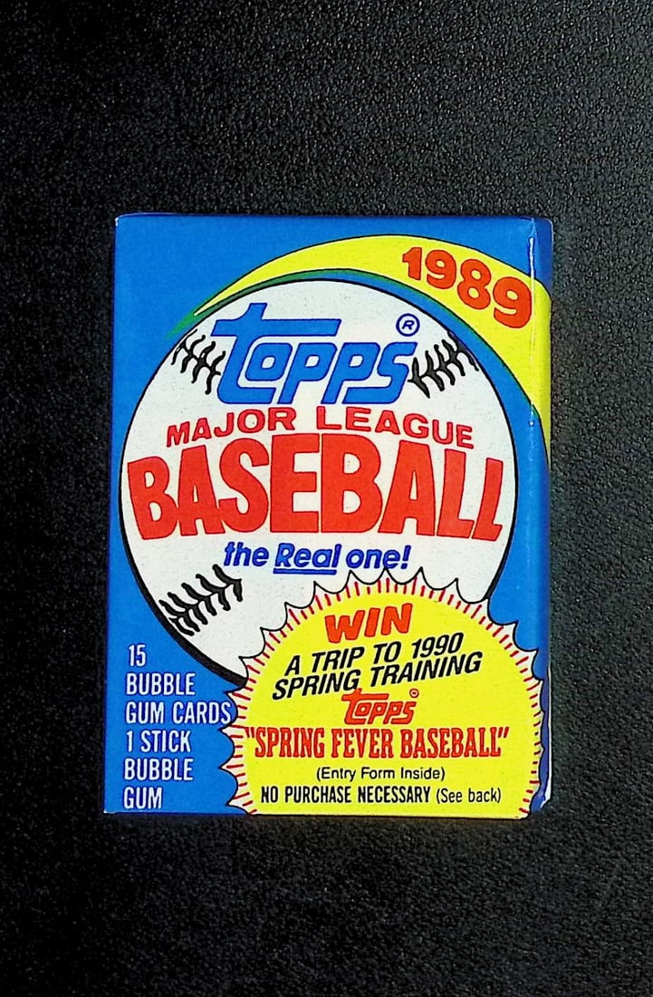 1989 Topps Series 1 Vintage Baseball Cards Retail Box Wax Pack Sports Cards (1 of 1)
