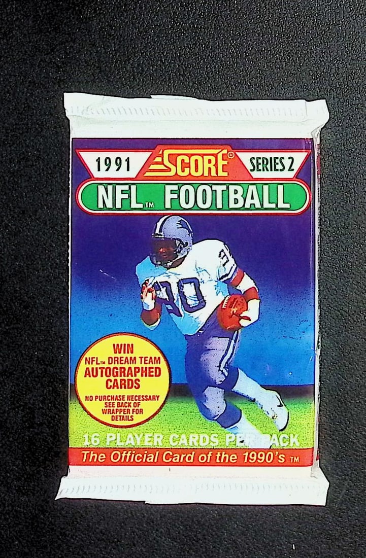 1991 Score Series 2 Vintage Football Card Retail Box Pack Sports Cards Brett Favre Rookie Card (1 of 1)