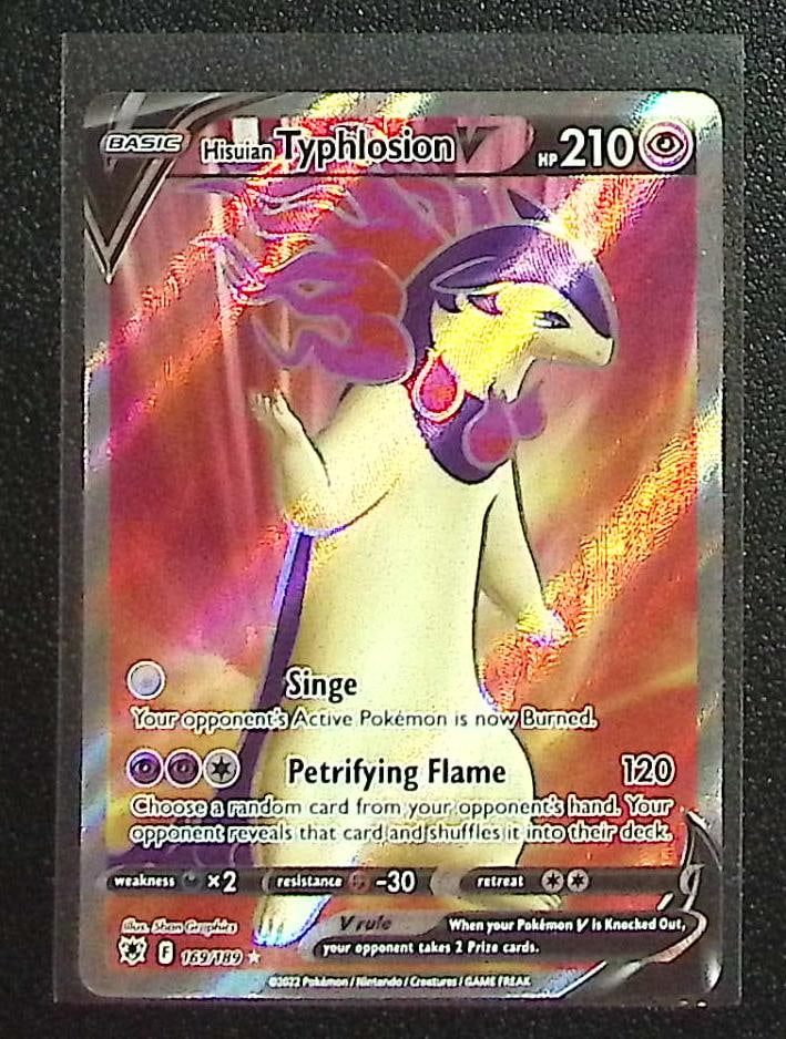 Pokemon Astral Radiance Hisuian Typhlosion V Full Art Ultra Rare #169 (1 of 2)