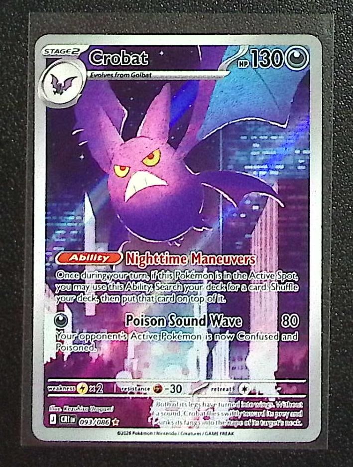 Pokemon Chaos Rising Crobat Illustration Rare #93 (1 of 2)