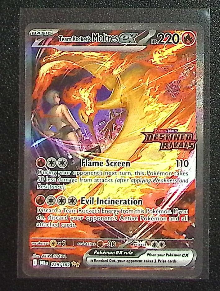 Pokemon Destined Rivals Team Rocket's Moltres SIR Stamped Promo #229 (1 of 2)