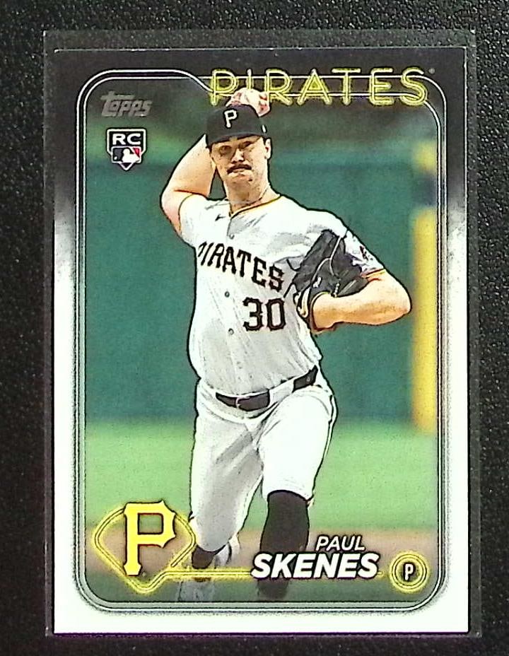 Paul Skenes Rookie Card 2024 Topps Update #US100 Pittsburgh Pirates: Topps Baseball MLB Trading & Sports Cards, Sports Cards for Sale Near Me, World Series & Hall of Fame Players Memorabilia, Refractors, X-Fractors, Numbered, SP, SSP, Valuable Auction Memorabilia Lots 