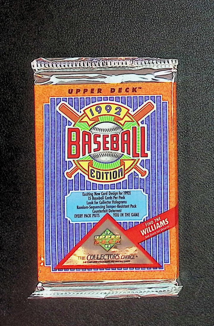 1992 Upper Deck Vintage Series 1 Baseball Card Retail box Wax Pack - MLB Sports Trading Card (1 of 1)