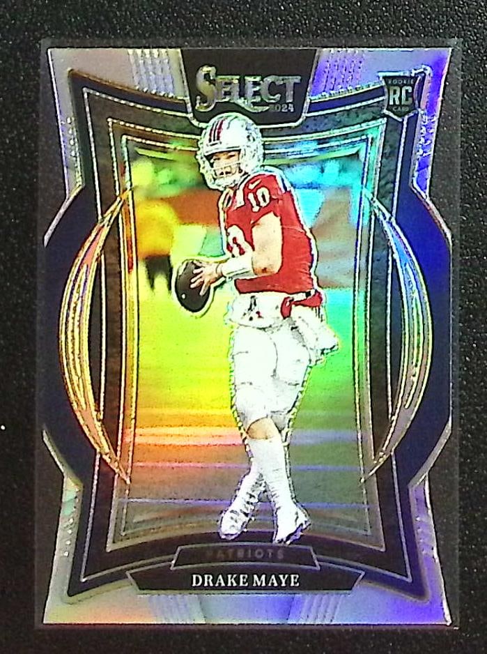 Drake Maye Rookie Card Silver Prizm Die Cut 2024 Select #27 New England Patriots (1 of 2)
