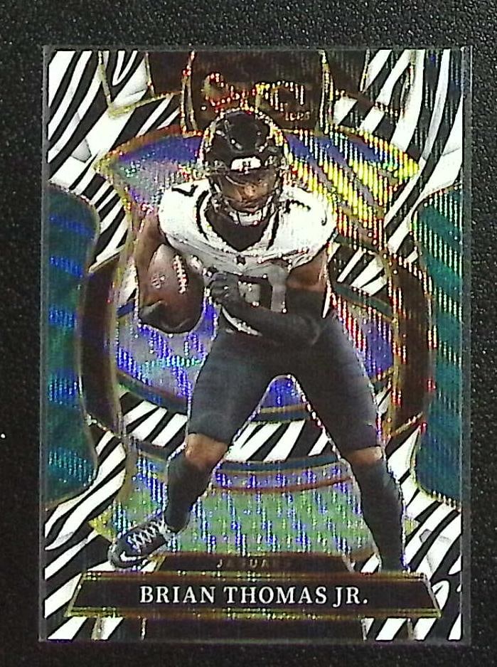 Brian Thomas Jr. Zebra Prizm SSP Case Hit 2025 Select #30 Jacksonville Jaguars (1 of 2)