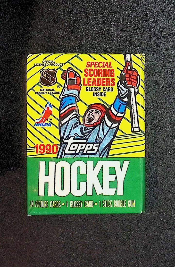 1990 Topps Vintage Hockey Cards Retail Box Wax Pack Sports Cards Wayne Gretzky (1 of 1)