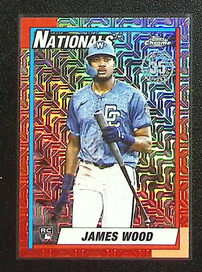 James Wood Rookie Card Silver Pack Mojo 2025 Topps Chrome #U90C-30 Nationals (1 of 2)