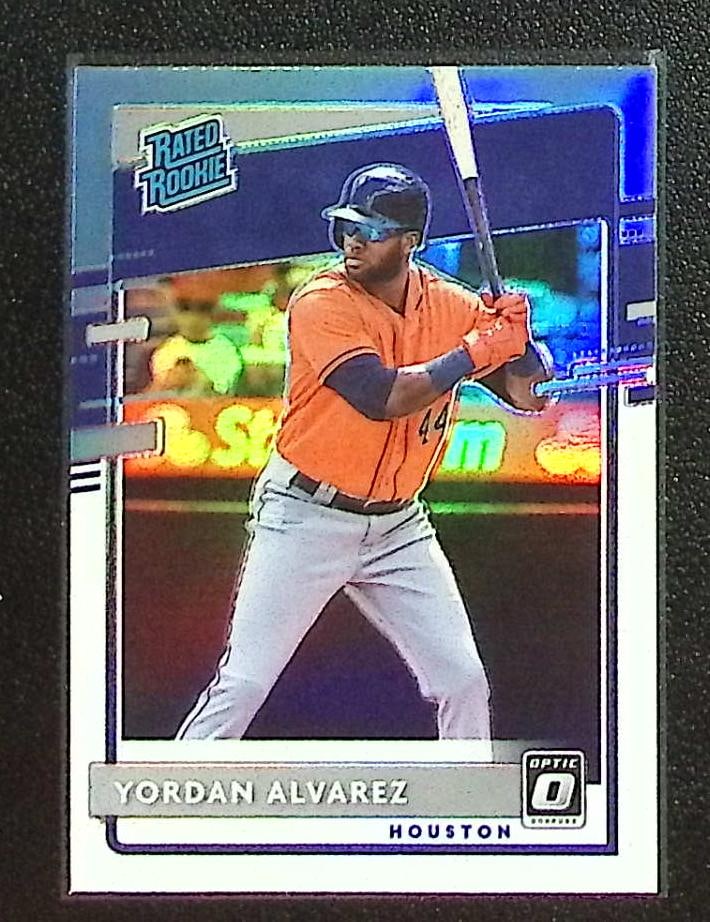 Yordan Alvarez Rookie Card Carolina Blue & White Prizm 2020 Donruss Optic #45 Astros: Panini Baseball MLB Trading & Sports Cards, Sports Cards for Sale Near Me, Prizm, Mosaic, Select, SP, SSP, Auction Memorabilia Lots for Sale On Line, World Series & Hall of Fame Players