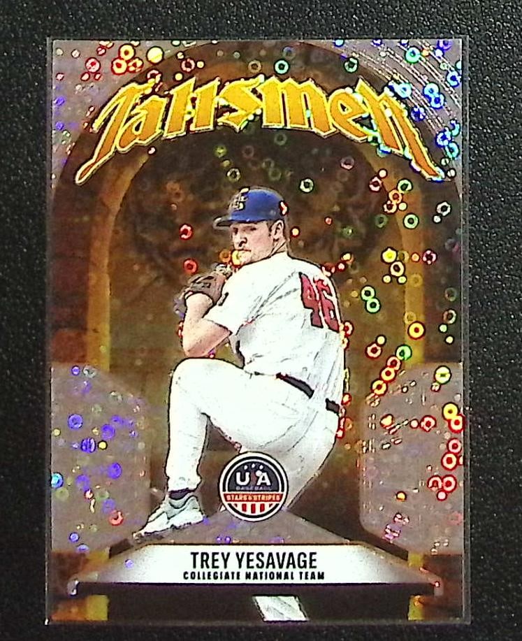 Trey Yesavage Talismen Disco Prizm 2026 Panini Stars & Stripes #9: Panini Baseball MLB Trading & Sports Cards, Sports Cards for Sale Near Me, Prizm, Mosaic, Select, SP, SSP, Auction Memorabilia Lots for Sale On Line, World Series & Hall of Fame Players