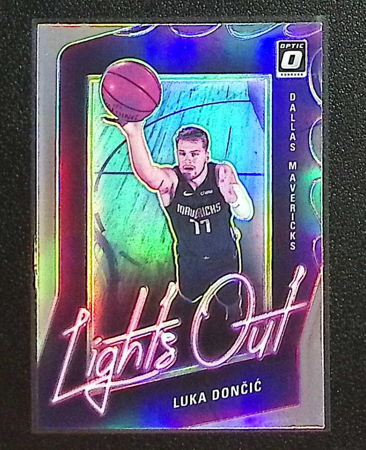 Luka Doncic Lights Out Holo Prizm 2020-21 Donruss Optic #10 Mavericks, Lakers: Panini Select, Prizm, Mosaic, Contenders, Revolution, Phoenix, NBA Hoops, Rookie NFL Sports Trading Cards, Silver, SP, SSP, Wave Prizms, Numbered Cards, Basketball sports Cards for Sale Near Me, NBA C